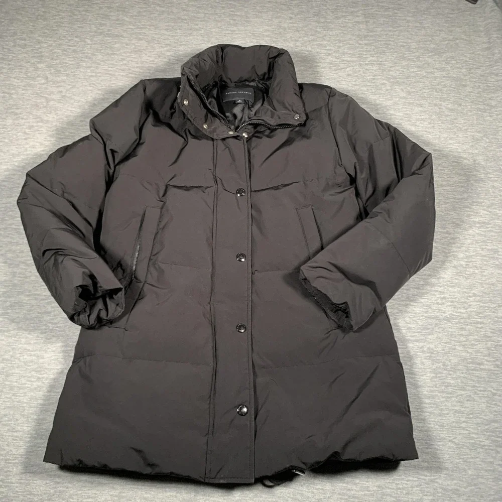 Banana Republic Jacket‎ Mens Small Down Puffer Parka Coat Winter Warm Hooded